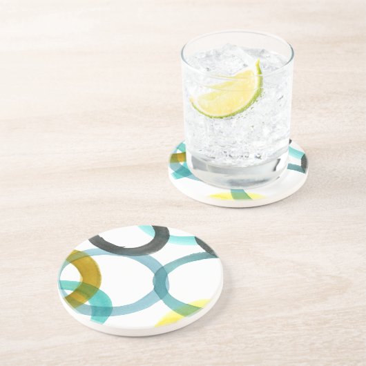 黄色と青の円を連動 コースター (側面)