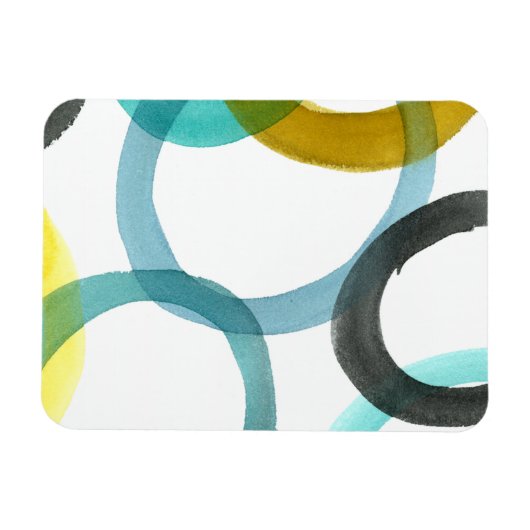 黄色と青の円を連動 マグネット (横)