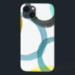 黄色と青の円を連動 iPhone 13ケース<br><div class="desc">Megan Meagherによる黄色と青の円を連動させるプリント。白い背景は円の色を表ポップ・アートのす。今すぐ購入！</div>