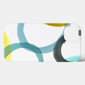 黄色と青の円を連動 Case-Mate iPhoneケース (裏面 (横))