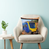 黄色と青の列車、シェフィールド クッション (椅子)