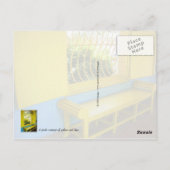 黄色と青の厳しいコントラスト ポストカード (裏面)