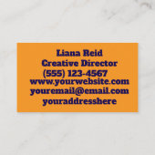 黄色と青の名刺 名刺 (裏面)