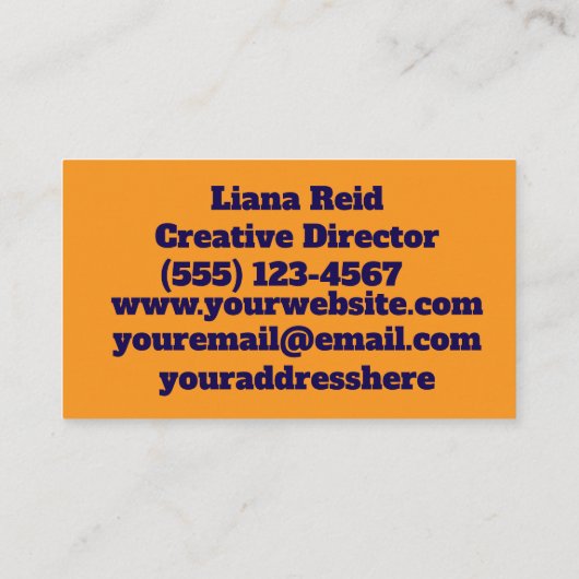 黄色と青の名刺 名刺 (裏面)