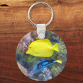 黄色と青の唐魚 キーホルダー (正面)