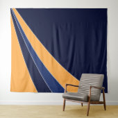 黄色と青の図形パターン タペストリー (インサイチュ(横))