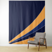 黄色と青の図形パターン タペストリー (インサイチュ)