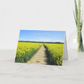 黄色と青の国の至福 - 母の日のカード カード (裏面)