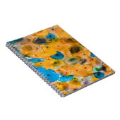 黄色と青の弁付き花 ノートブック (右側)