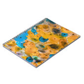 黄色と青の弁付き花 ノートブック (左側)