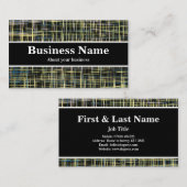 黄色と青の抽象芸術モダン名刺 名刺 (正面/裏面)