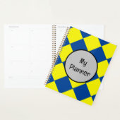 黄色と青の正方形の幾何学的 プランナー手帳 (ディスプレー)