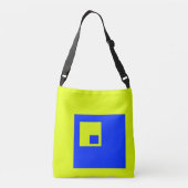 黄色と青の正方形 クロスボディバッグ (裏面)