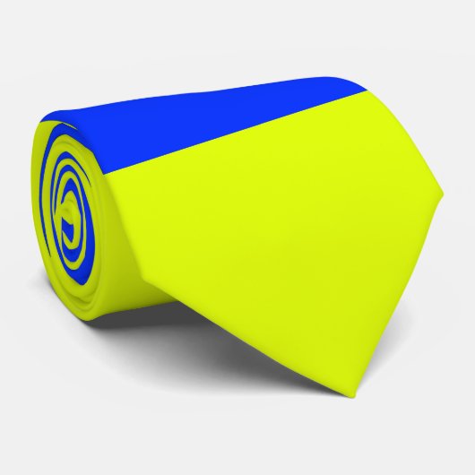 黄色と青の正方形 ネクタイ (ロール)