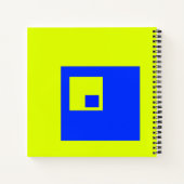 黄色と青の正方形 ノートブック (裏面)