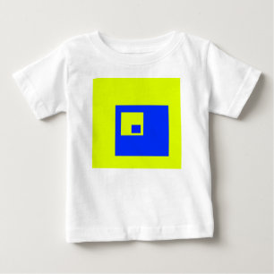 黄色と青の正方形 ベビーTシャツ