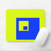 黄色と青の正方形 マウスパッド (マウス)