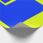 黄色と青の正方形 ラッピングペーパー (角)