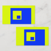 黄色と青の正方形 名刺 (正面/裏面)