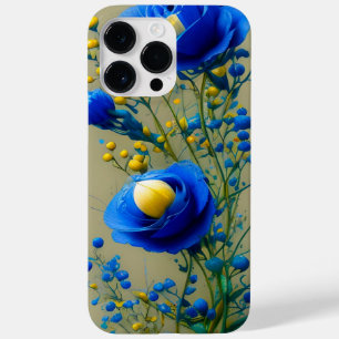 黄色と青の水色の花 Case-Mate iPhone 14 PRO MAXケース