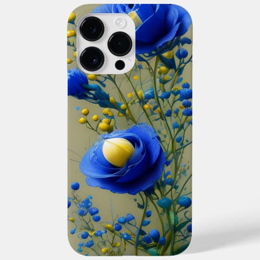 黄色と青の水色の花 Case-Mate iPhoneケース (裏面)
