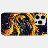 黄色と青の流氷幾何学模様 Case-Mate iPhoneケース (裏面 (横))