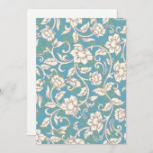 黄色と青の渦巻く花 サンキューカード (正面/裏面)