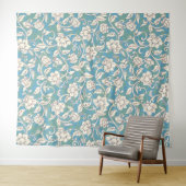 黄色と青の渦巻く花 タペストリー (インサイチュ(横))