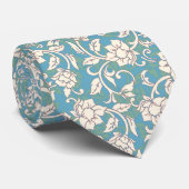 黄色と青の渦巻く花 ネクタイ (ロール)