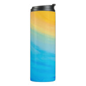 黄色と青の絵を描抽象芸術 タンブラー (回転左)