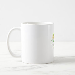 黄色と青の花 コーヒーマグカップ