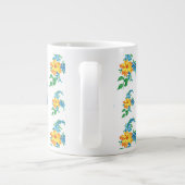 黄色と青の花 ジャンボコーヒーマグカップ (裏面)