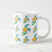 黄色と青の花 ジャンボコーヒーマグカップ (右)