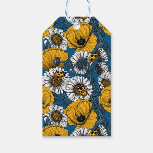 黄色と青の草原 ギフトタグ (正面)