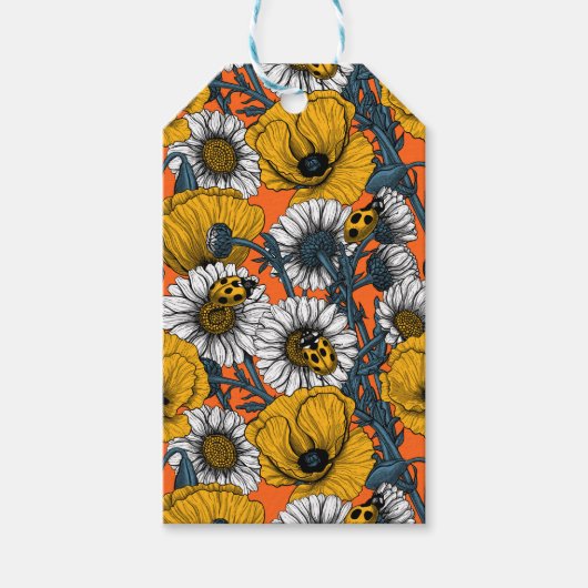 黄色と青の草原 ギフトタグ (正面)