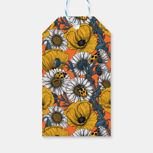 黄色と青の草原 ギフトタグ (裏面)