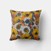 黄色と青の草原 クッション (裏面)