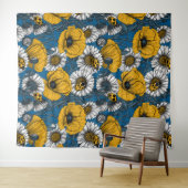 黄色と青の草原 タペストリー (インサイチュ(横))