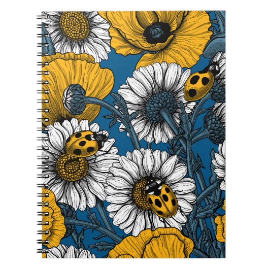 黄色と青の草原 ノートブック (正面)