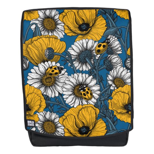 黄色と青の草原 バックパック (正面)