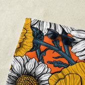 黄色と青の草原 ビーチタオル (インサイチュ)