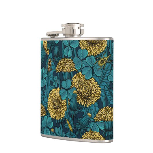 黄色と青の草原 フラスク (左)