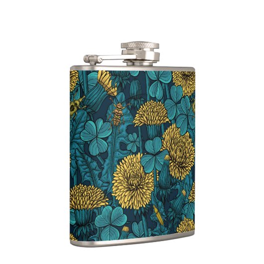 黄色と青の草原 フラスク (右)