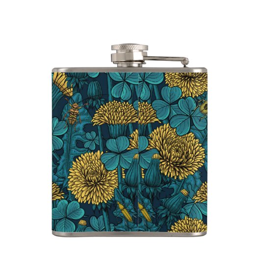 黄色と青の草原 フラスク (裏面)