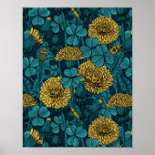 黄色と青の草原 ポスター (正面)