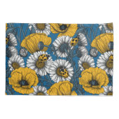 黄色と青の草原 枕カバー (裏面)