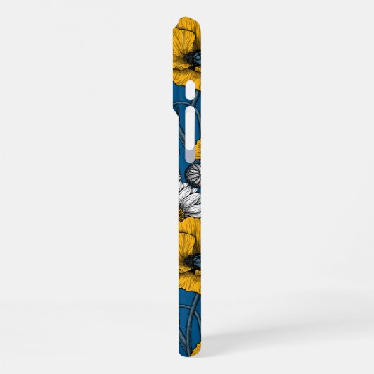 黄色と青の草原 iPhoneケース (左側面)