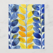 黄色と青の葉 (正面)