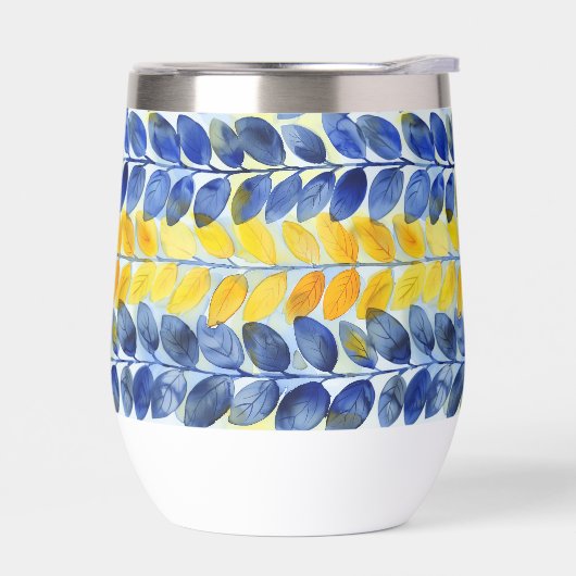 黄色と青の葉 (左面)