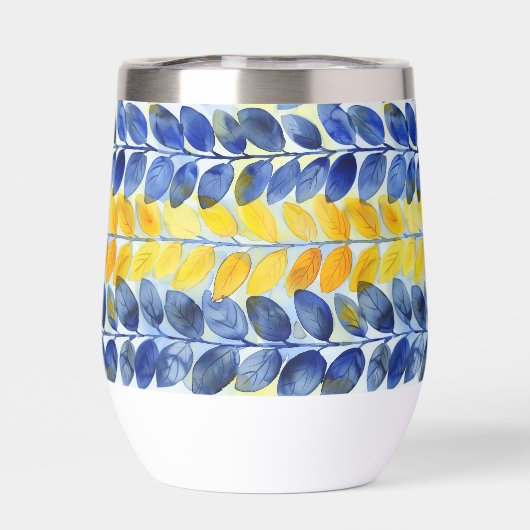 黄色と青の葉 (背面)